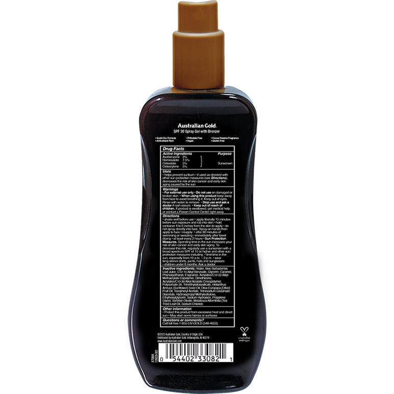 Australian Gold SPF 30 Spray Gel Bronzer 8 fl oz
