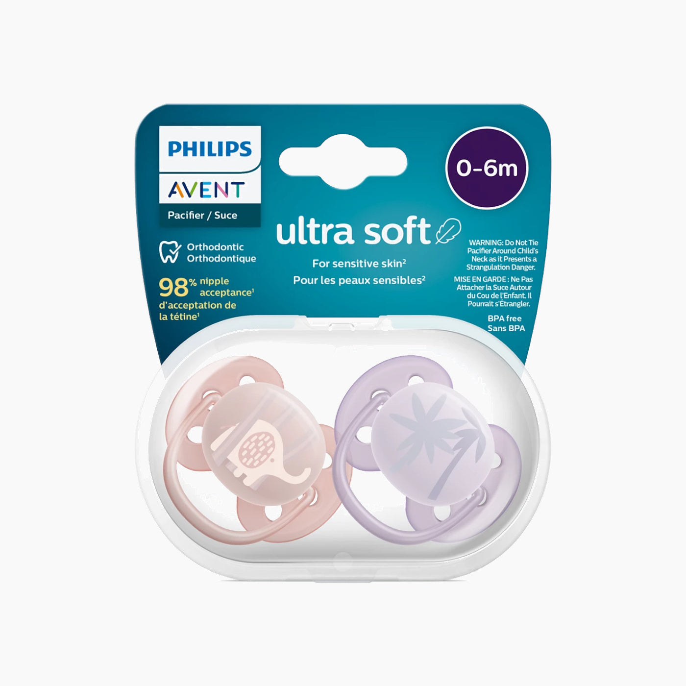 Philips Avent Ultra Soft Soother (0-6 Months) 2 Pack