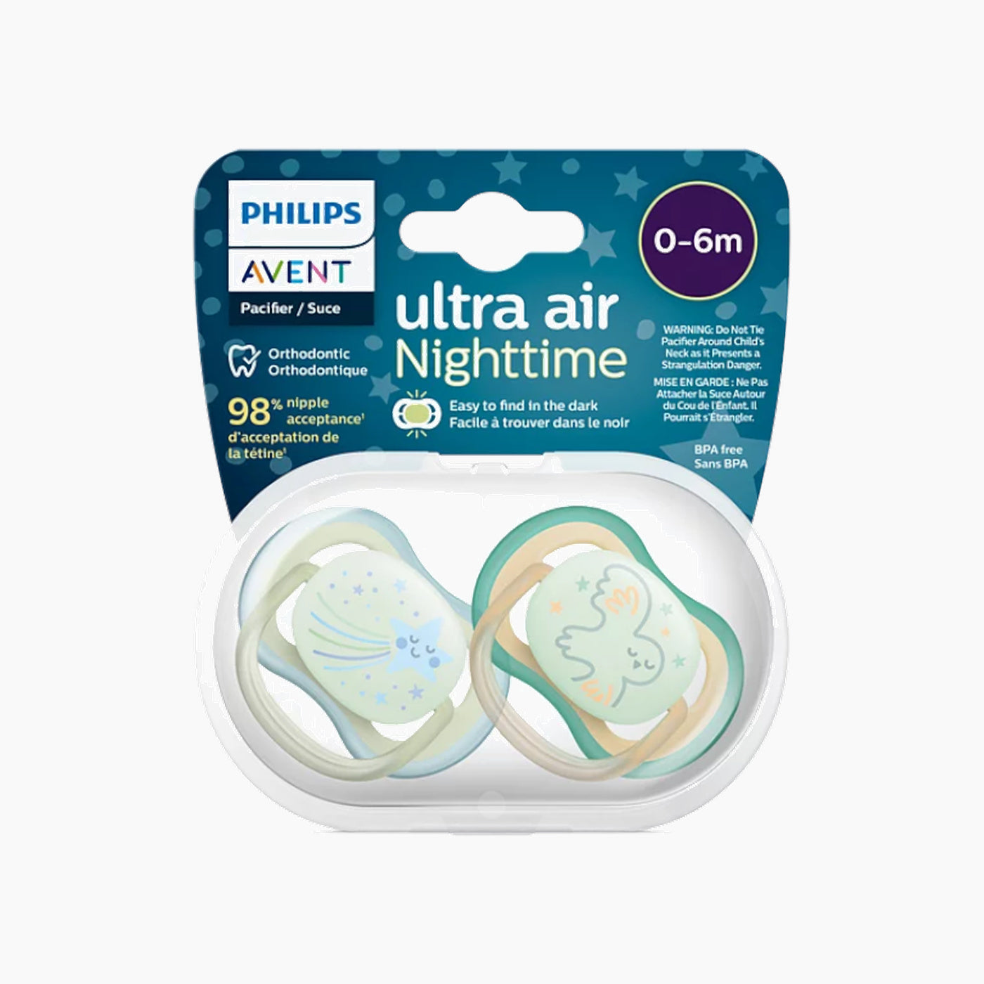 Philips Avent Ultra Air Night Soother (0-6 Months)